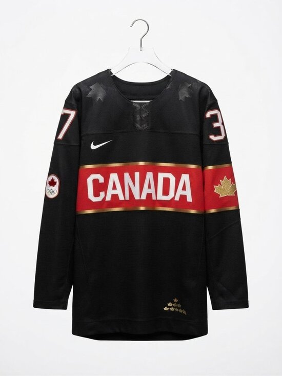 Nike Other - Nike Team Canada National Hockey 2014 Sochi Olympics Black Jersey Mens